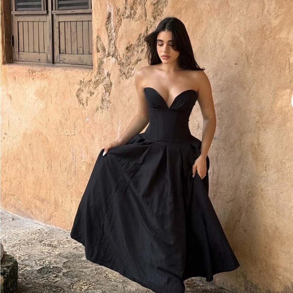 Black corset dress